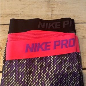 Nike Pro Leggings Bundle sz M
